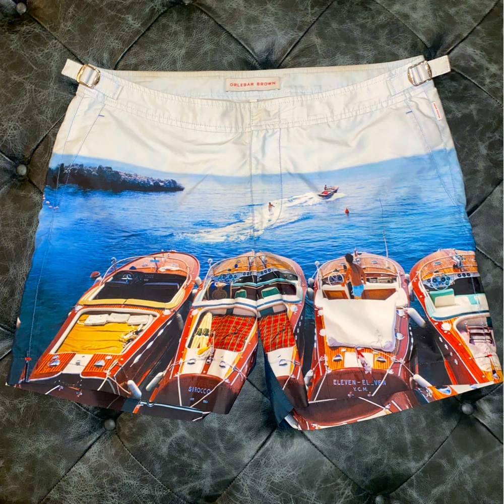 Orlebar Brown Bulldog swim trunks. Size 33.